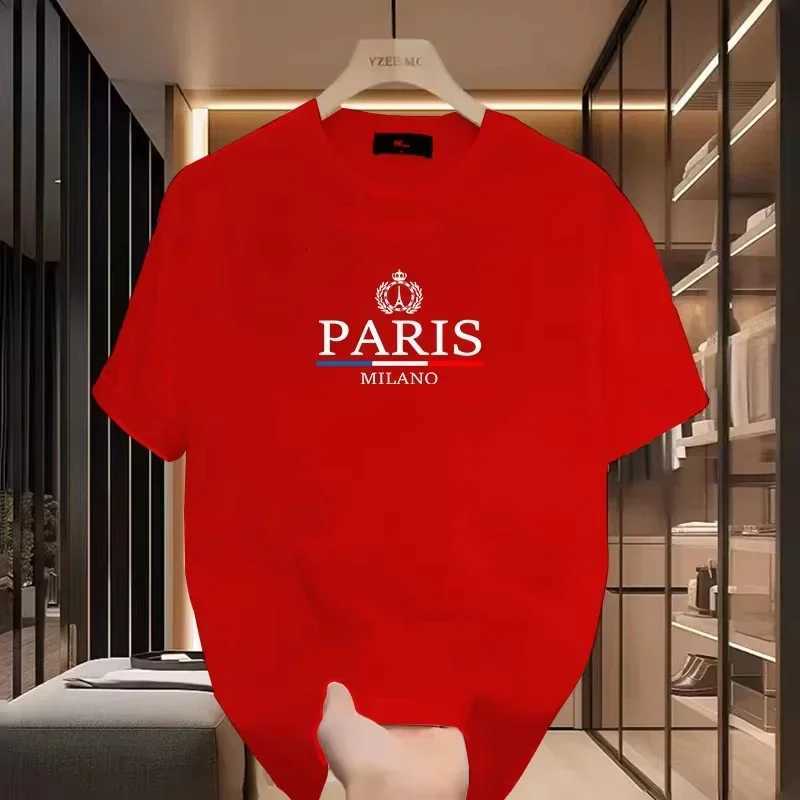 2026 European Parisian Style T-shirt, Harajuku Crew Neck Trendy Unisex Fashion TopT260228