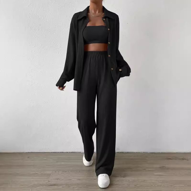 3 piece sets women outfit three piece set for women pants sets hoodies pants sets woman 3 pieces long sleeve fall clothes 250606