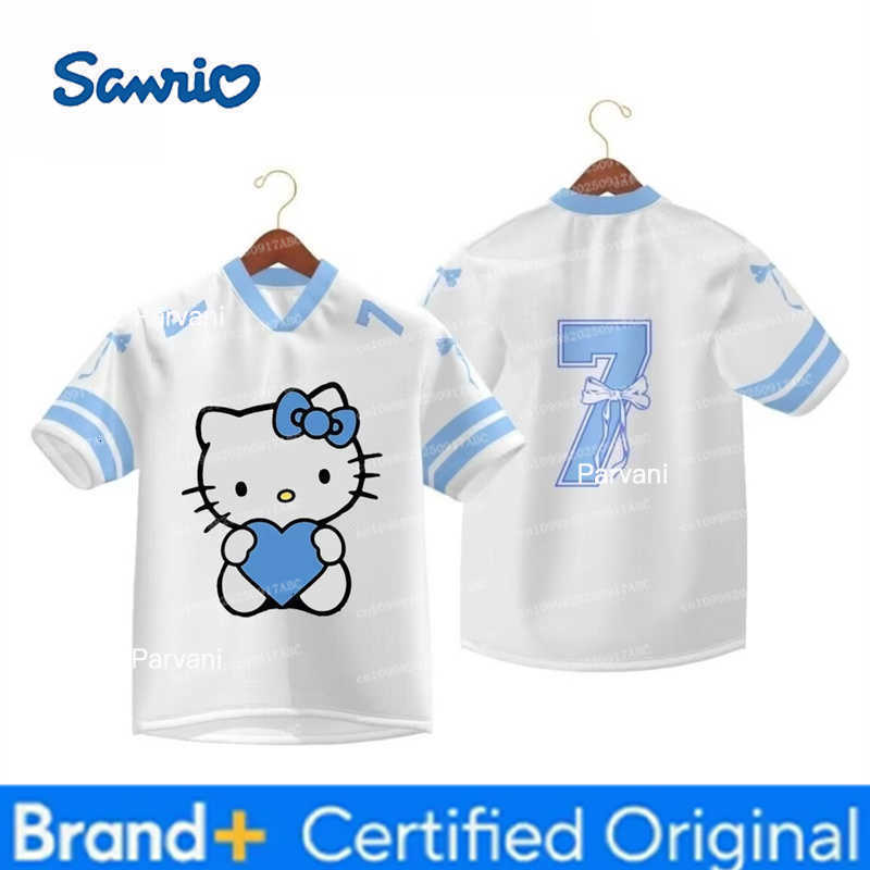 Sanrio Men Tshirt Y2K Top Hello Kitty Kit Tshirt Cartoon Anime T-shirt for Men Sports and Leisure Role Playing Womens T-shirt H260228