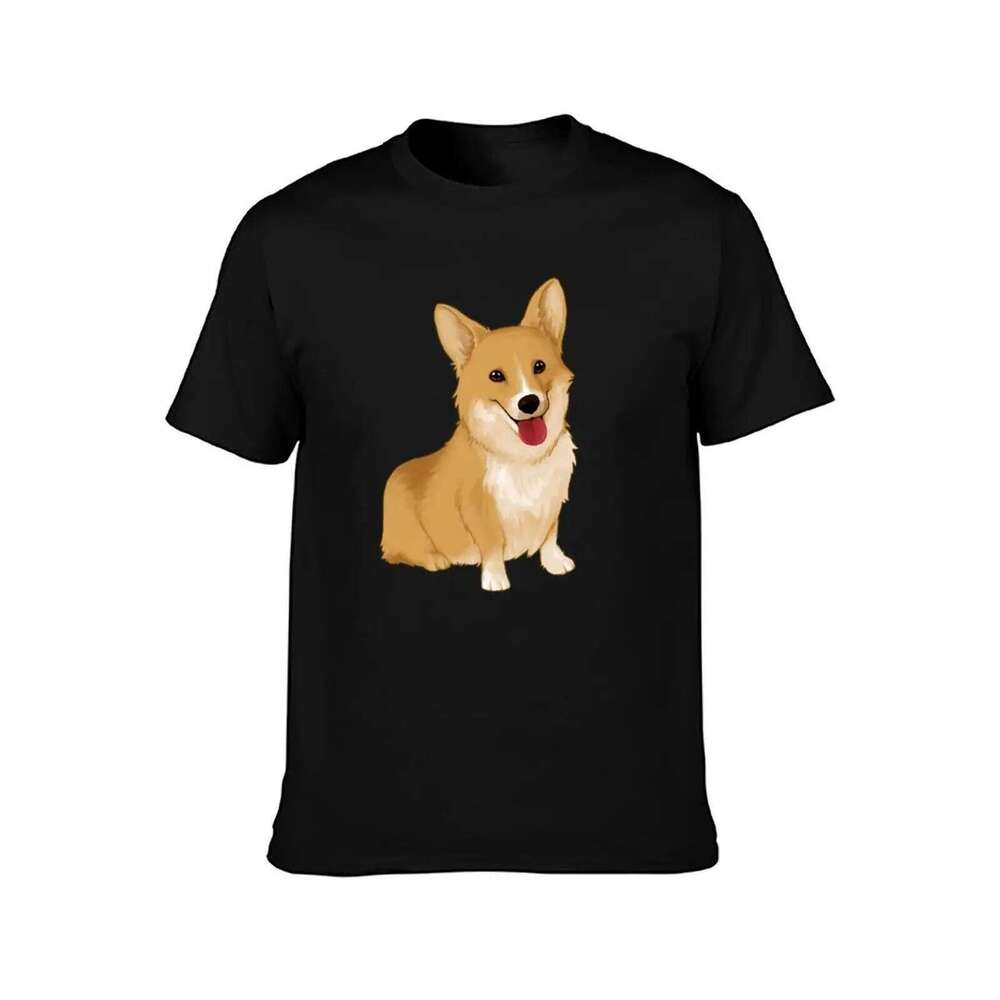 men summer designer corgi smiling casual shirt for T-Shirt shirts Cute t man C260228 - view 3