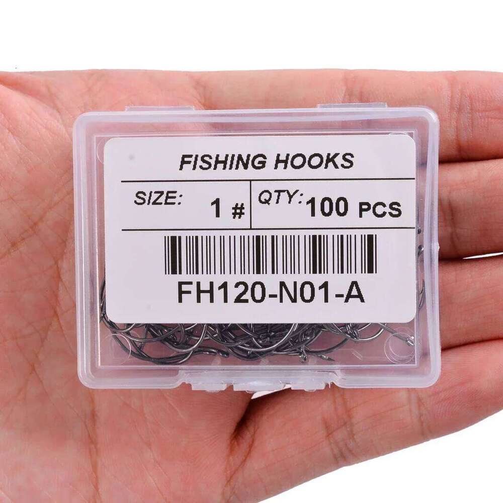 100pcs/Box Hooks Set Barbed Single Circle Carp Hook High Carbon Steel Sea Fishinhook Fly Fishing Accessories Tackle Z260228
