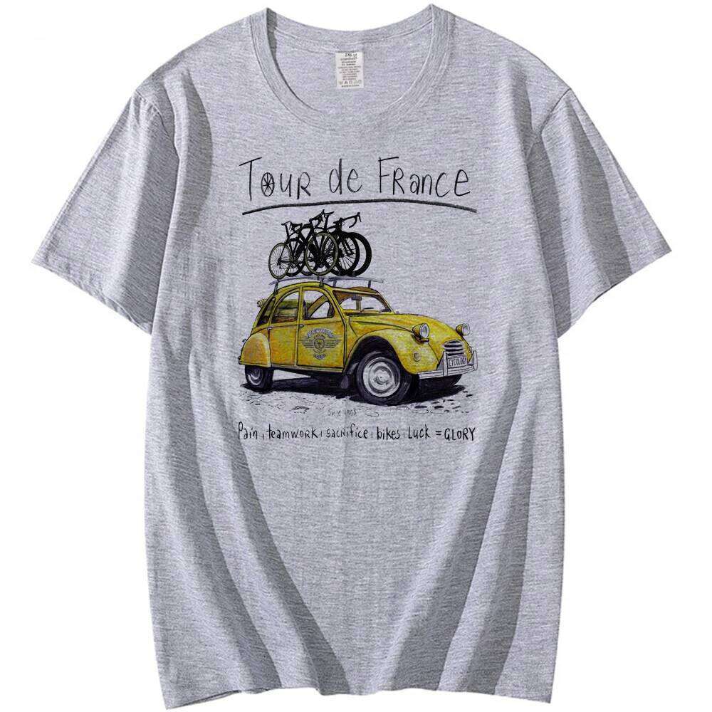 Fashion ROAD TRIP T SHIRT Riding Bicycle Cycling T-Shirt Outdoor Car Print Creative Road Bike White Hipster Man tshirt C260228 - view 6
