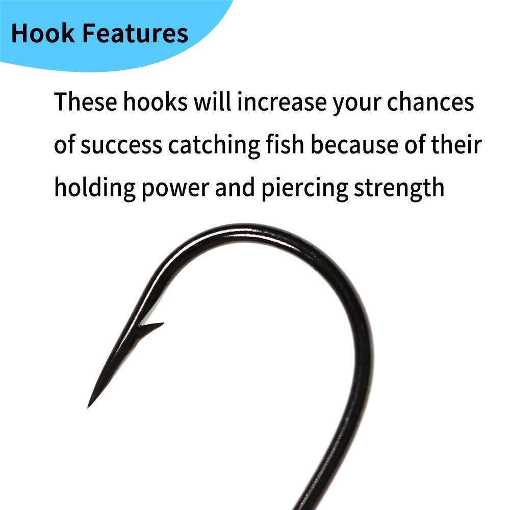 Elllv 50pcs 8# - 4/0 Long Shank Fine Wire Aberdeen Saltwater Freshwater Fishing Live Bait/Sabiki Rigs/Bass Trout Fly Hook Z260228