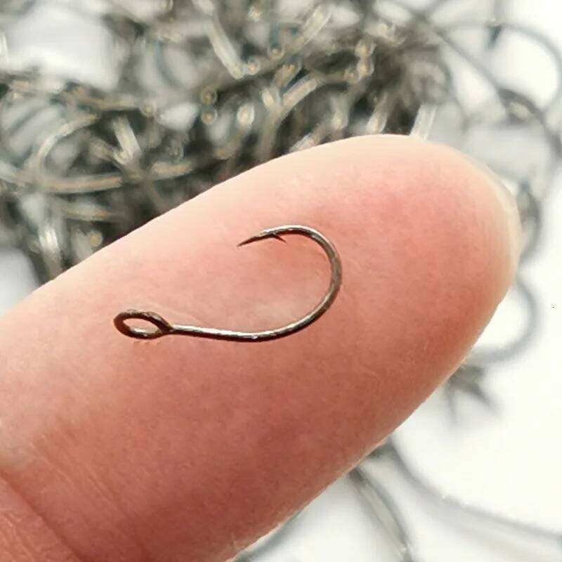 OUTKIT 10pcs Size 6#-12# for Fishing Lure Jig Spoon Single Fish Bait Inline Hook Big Eye Sharp High Carbon Steel Z260228