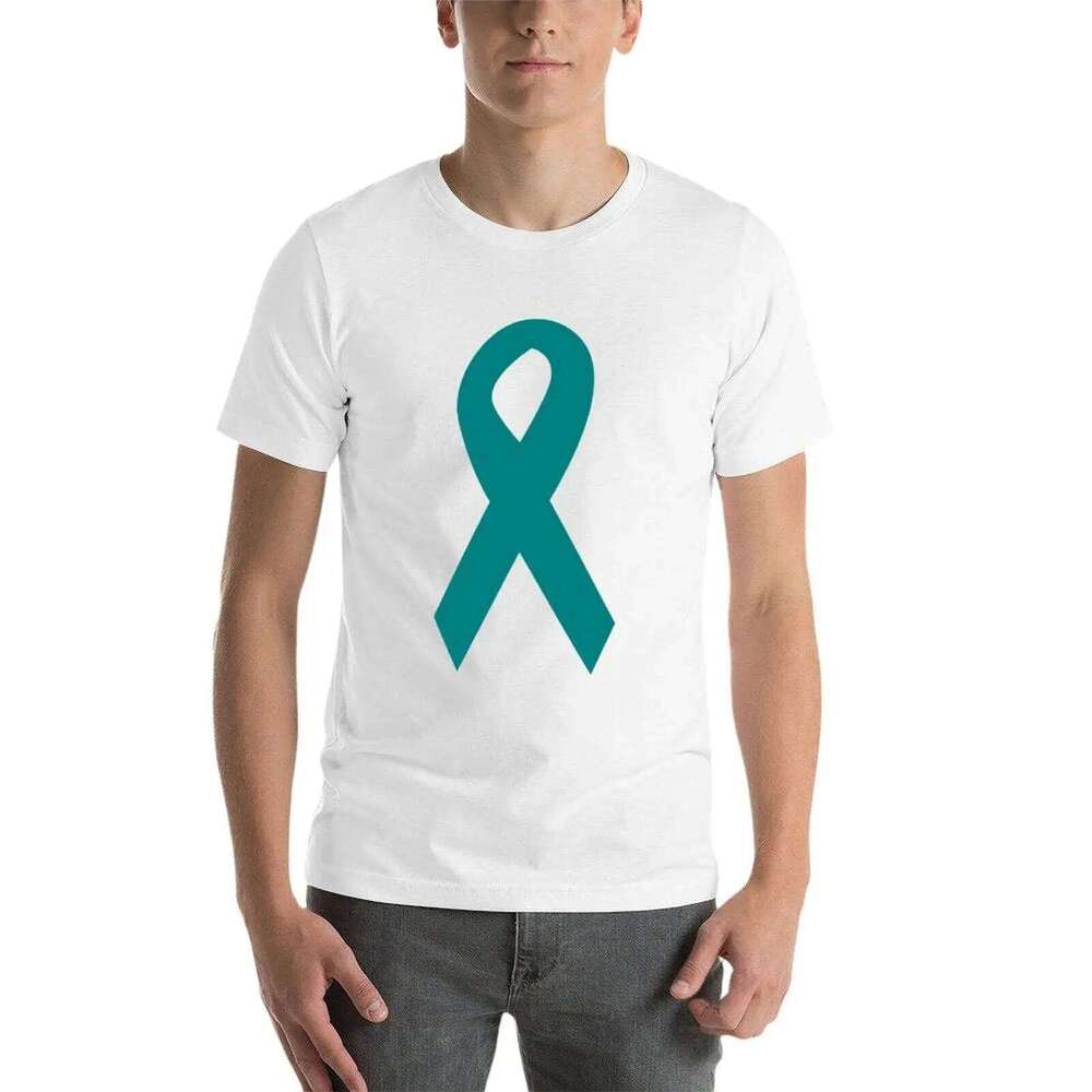 funny T-Shirt Ribbon for pack man white shirts t cotton Teal C260228 - view 5