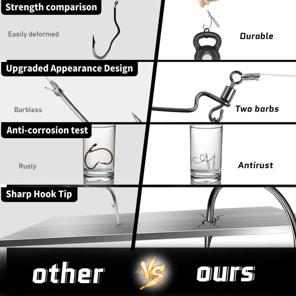 EWG Hook Hooks Drop Shot Rig with Fishing Weight Sinker 5Pcs Bulk Z260228