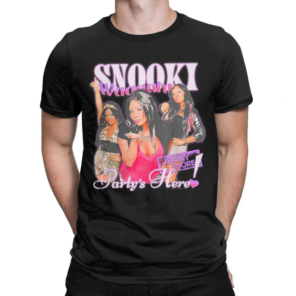 Jersey Shore Party's Here Snooki Men T Shirts Reality TV Show Vintage Tee Shirt Short Sleeve T-Shirts Pure Cotton Tops C260228 - view 3