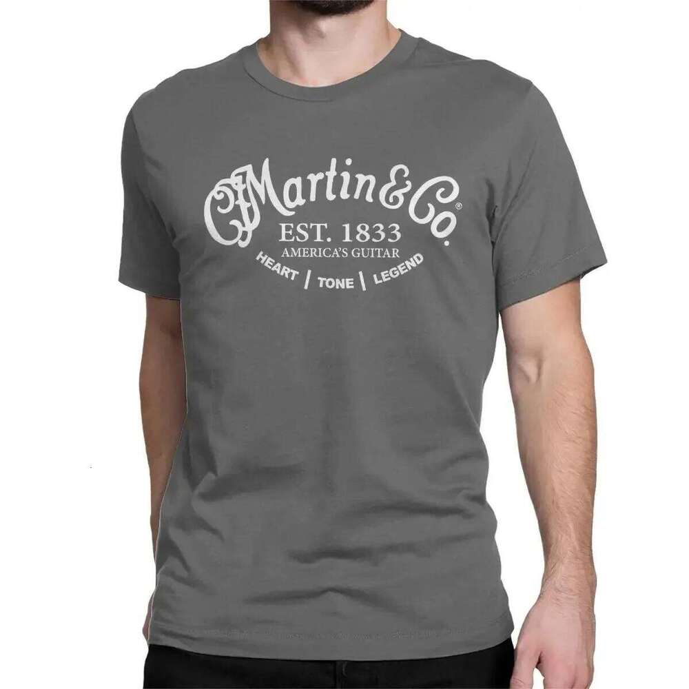 Black T Shirt Men Short Sleeves Cool Tee Hip Hop Streetwear 2024 Hot Sale Summer 100% Cotton New Martin&Co Guitar Logo Crewneck C260228 - view 4