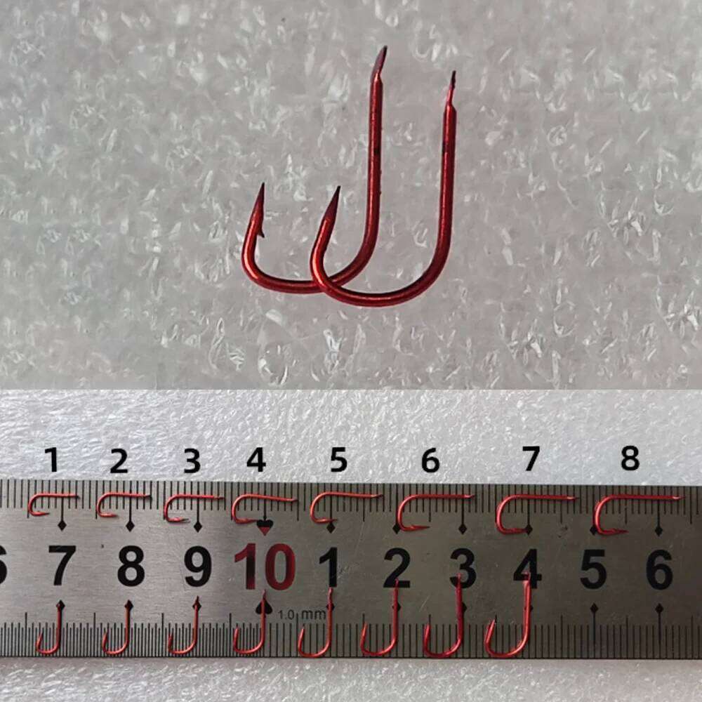 500pcs Unflat Body Fish Hook Set of High Carbon Steel Golden Black Red Cuff Hooks Accessories Sea Feeder for Fishing Carp Tackle Z260228