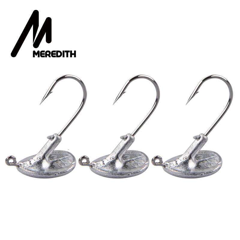 MEREDITH 10PCS/Lot 3.5g 5g 7g 10g 14g Blood Slot Jig Head Tumbler Hooks for Soft Lure Carbon Steel Fishing Hoooks Z260228