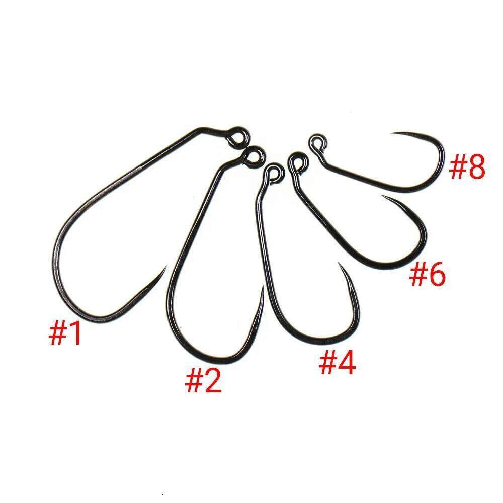 50PCS Barbless High Carbon Steel Jig Aberdeen 60 Fly Tying for Streamer Nymph Saltwater Bass Worm Fishing Hooks Z260228