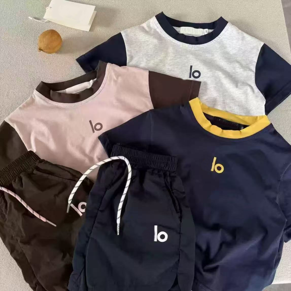 kids designer clothes set kid t shirt tee baby designer tshirt shorts girl boy Two Piece classic letter boys girls Tracksuits fashion childrens sets 1-7 ages