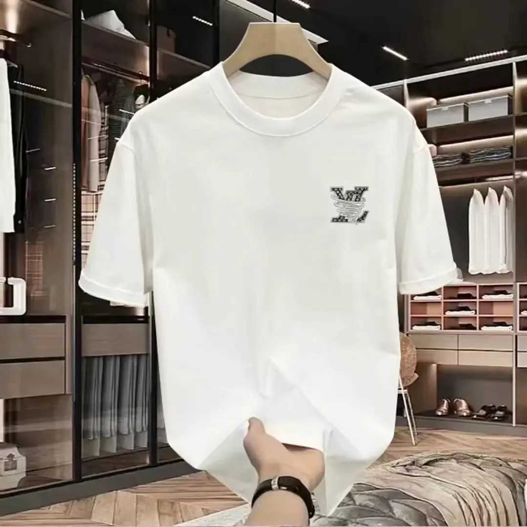Men's 100% Cotton Luxury Brand Letter Print T-Shirt High Quality Streetwear Short SleeveT260228