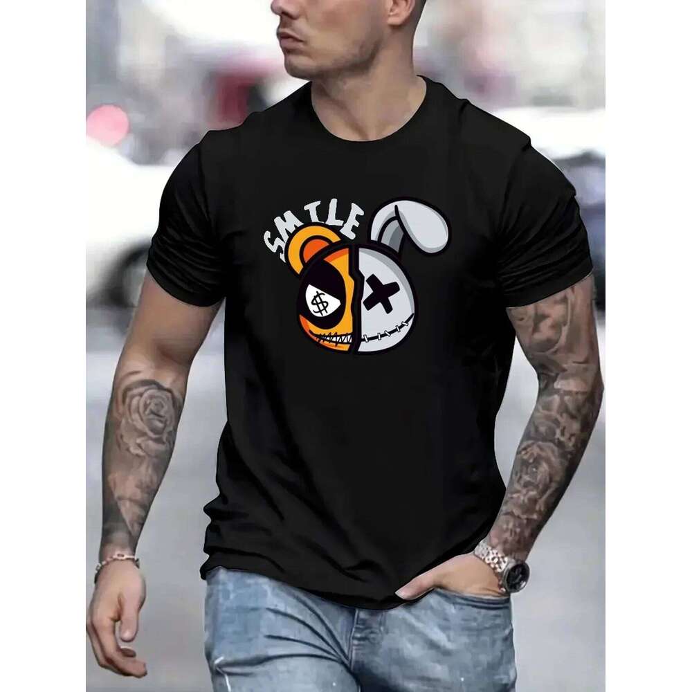 T-shirt,Graphic Tee Men's Summer Clothes,Men's Outfits Graphic Shirts Men Clothing Harajuku Oversized T Shirt C260228 - view 3