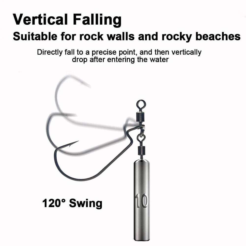 FishTrip 5pcs Jig Head Weighte EWG JIKA Rig Bass fishing With Blade Weedless Hook For Soft Worm Fishing Z260228