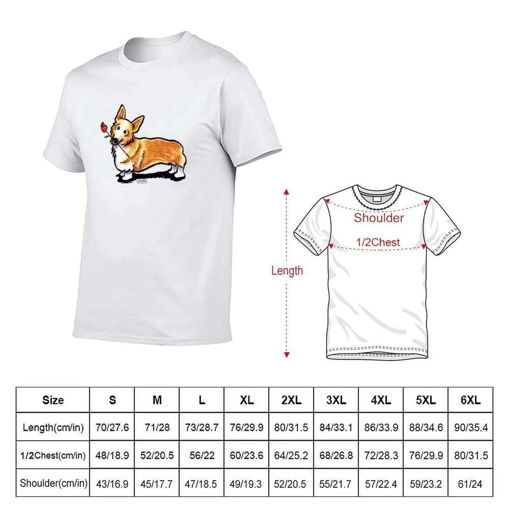 Corgi graphic tees personalised man T-Shirt shirts Sweetheart summer shirt t for C260228 - view 3