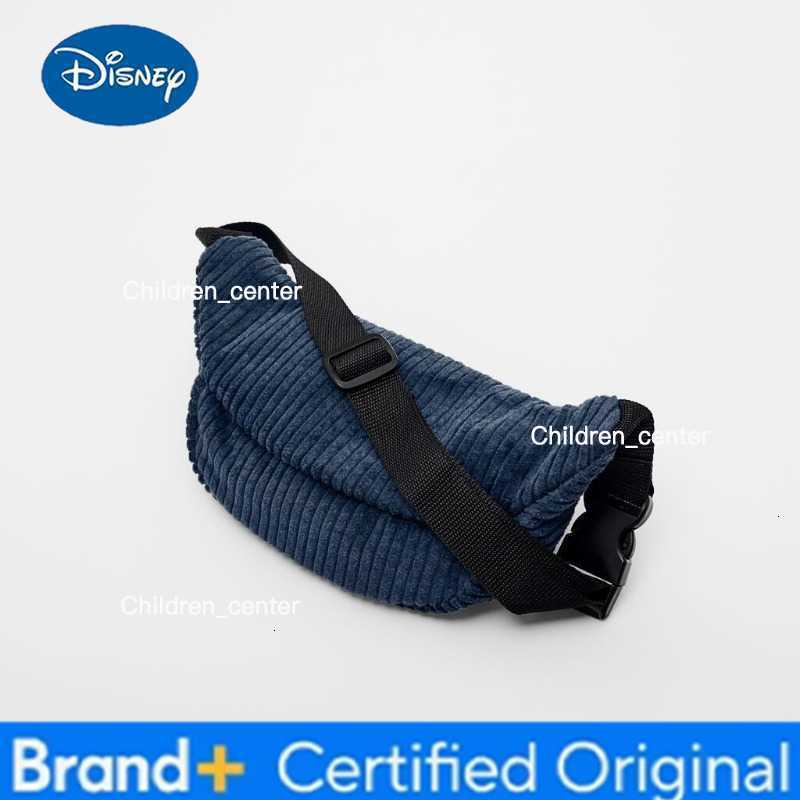 Disney blue embroidered Mickey Mouse cute mini crossbody bag corduroy fabric childrens small waist bag H260228