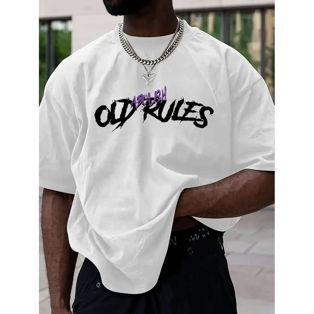 Men's Summer 100 Cotton Fashionable Casual Sports Loose Large Cartoon Bear Pattern Printed Round Neck Short Sleeve T-shirt Top C260228 - view 7