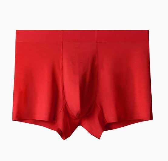 Modal underwear for men, seamless, graphene-infused, red color, zodiac sign of the year of the Ox H260228