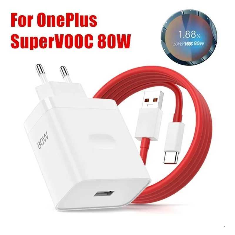 For For OnePlus 80W SuperVOOC EU Fast Wall Charger for OnePlus 10 11 12 Nord CE 2 3 Lite OPPO realme 10 GT NEO 2 3 Type C USB Cable X260228