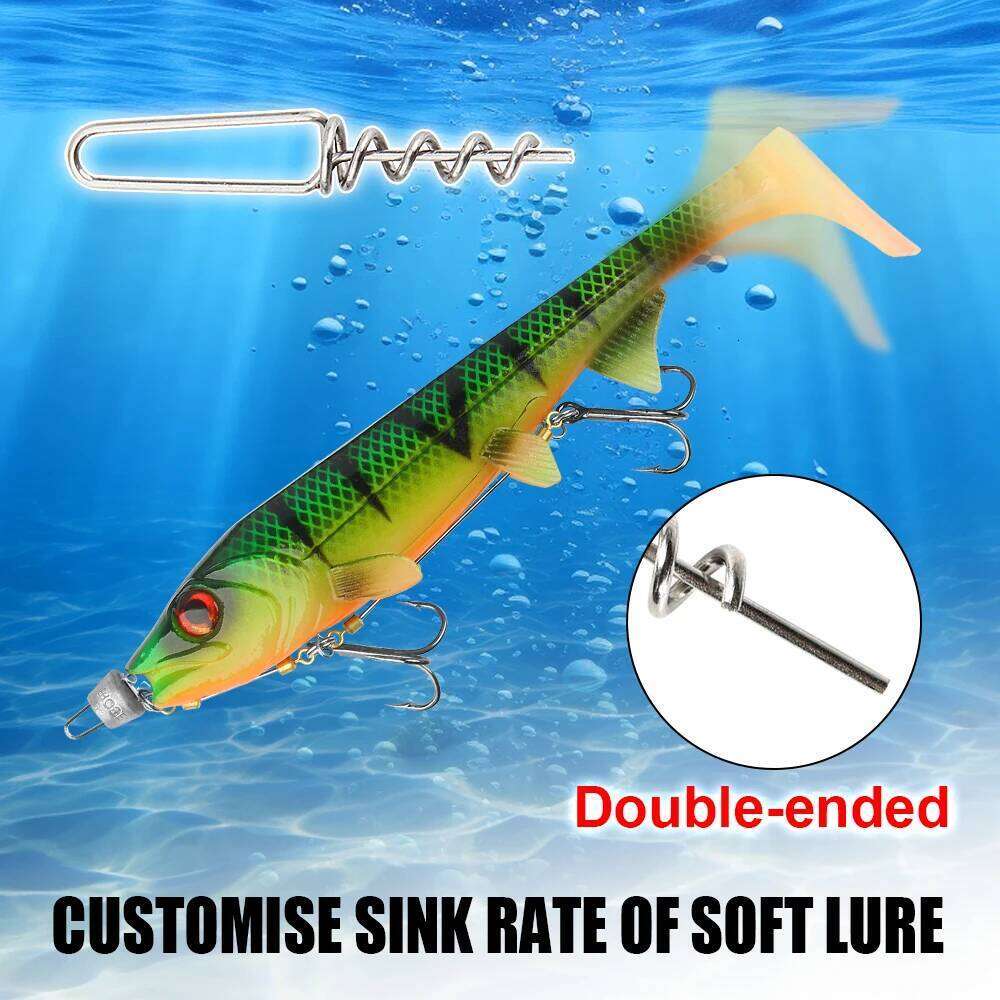 Spinpoler Pike Fishing Craft Shallow Screws Sets #6 #1/0 #2/0 Treble Hook 5g 7g 10g 15g 20g Sinker Weight Bass Trout Saltwater Z260228