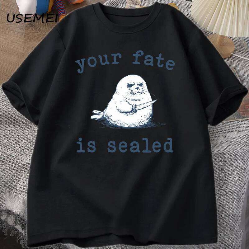 Your Fate Is Sealed T-Shirt Men Women Harajuku Funny Tshirt Animal Retro Y2k Fashion Top Short Sleeve Letter Print T Shirt Tops C260228 - view 3