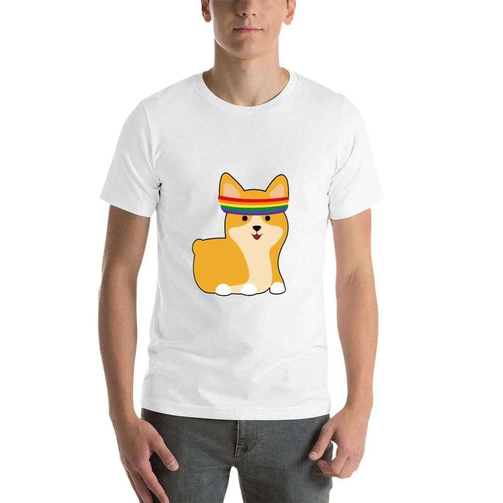 T-Shirt shirt graphic cotton shirts Corgi t man LGBTQ for C260228 - view 4