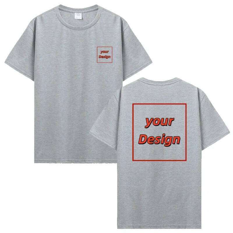 Customized printed for men's and women's personalized top DIY your favorite photo or logo cotton T-shirt C260228 - view 6