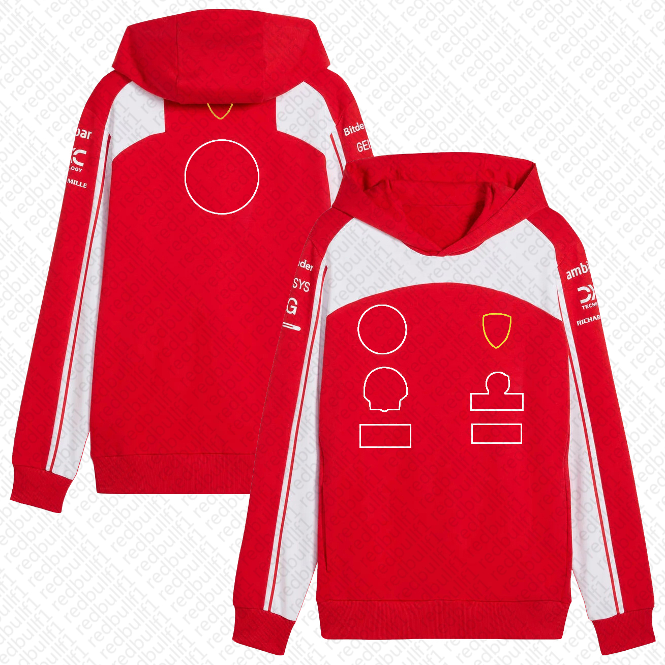 2026 F1 Team Hoodie Hooded Sweat Formula 1 Racing Red Pullover Hoodie New Driver Same Men Woemn 1/2 Zip Sweatshirt Fans Hoodie Custom