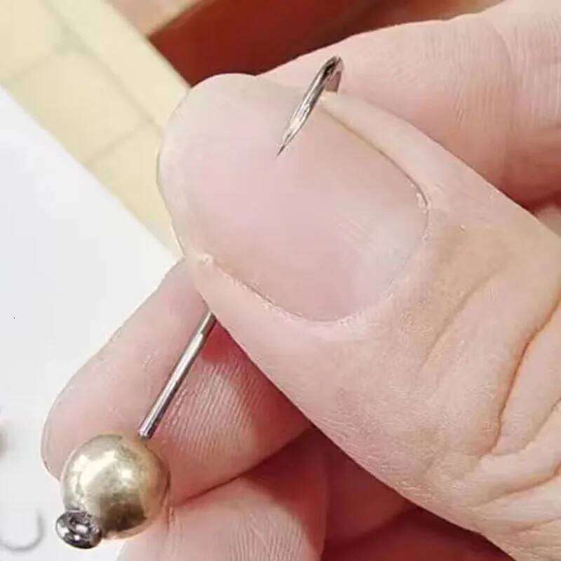 5pcs Mini Copper Head Barbed Fishhook Trout Soft Worm Lure Jig Hook Fishing Tackle Z260228