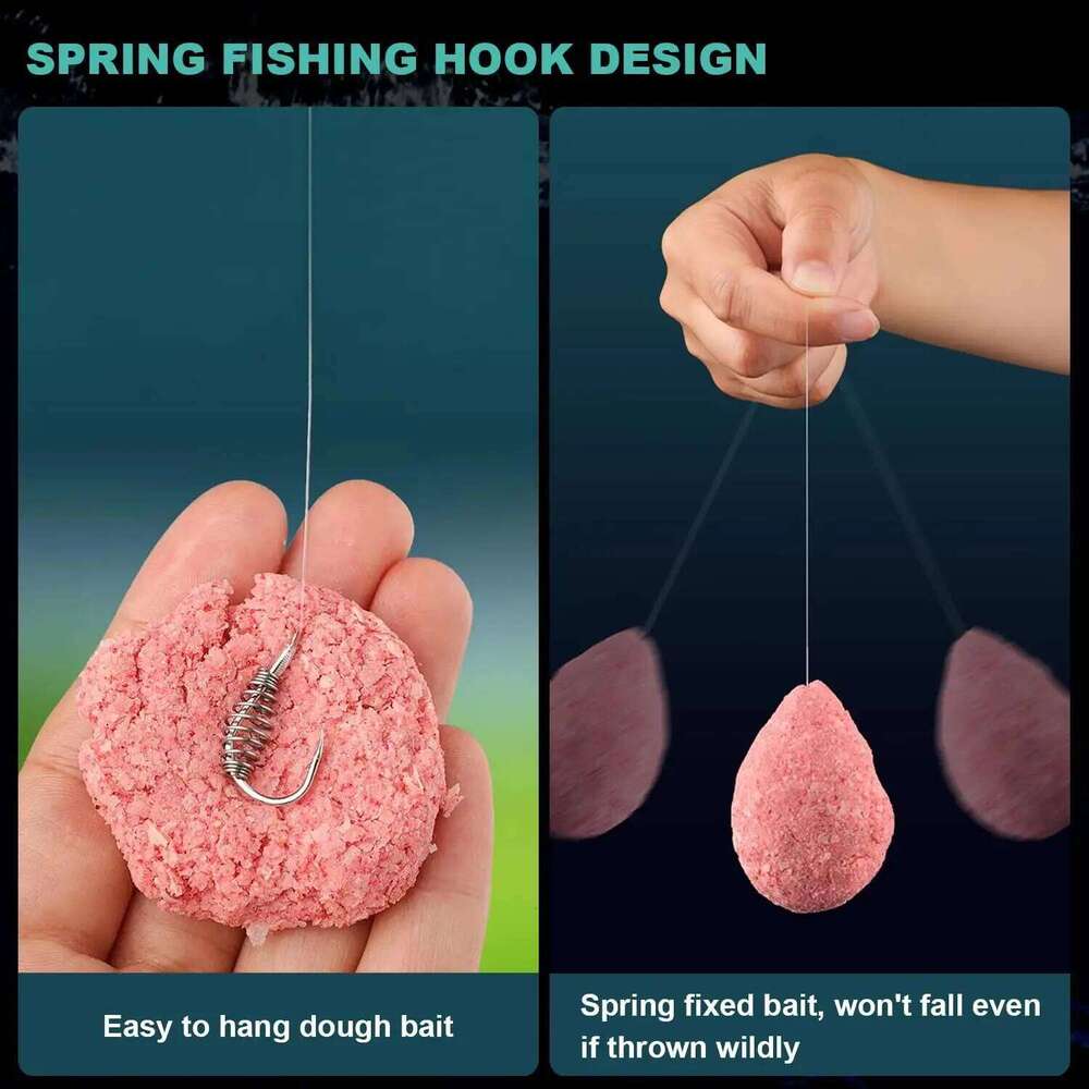 FishTrip Fishing 20-80pcs Baiting Dough Barded Fish Spring Tackle High Carbon Steel Circle Octopus Hook Freshwater Z260228