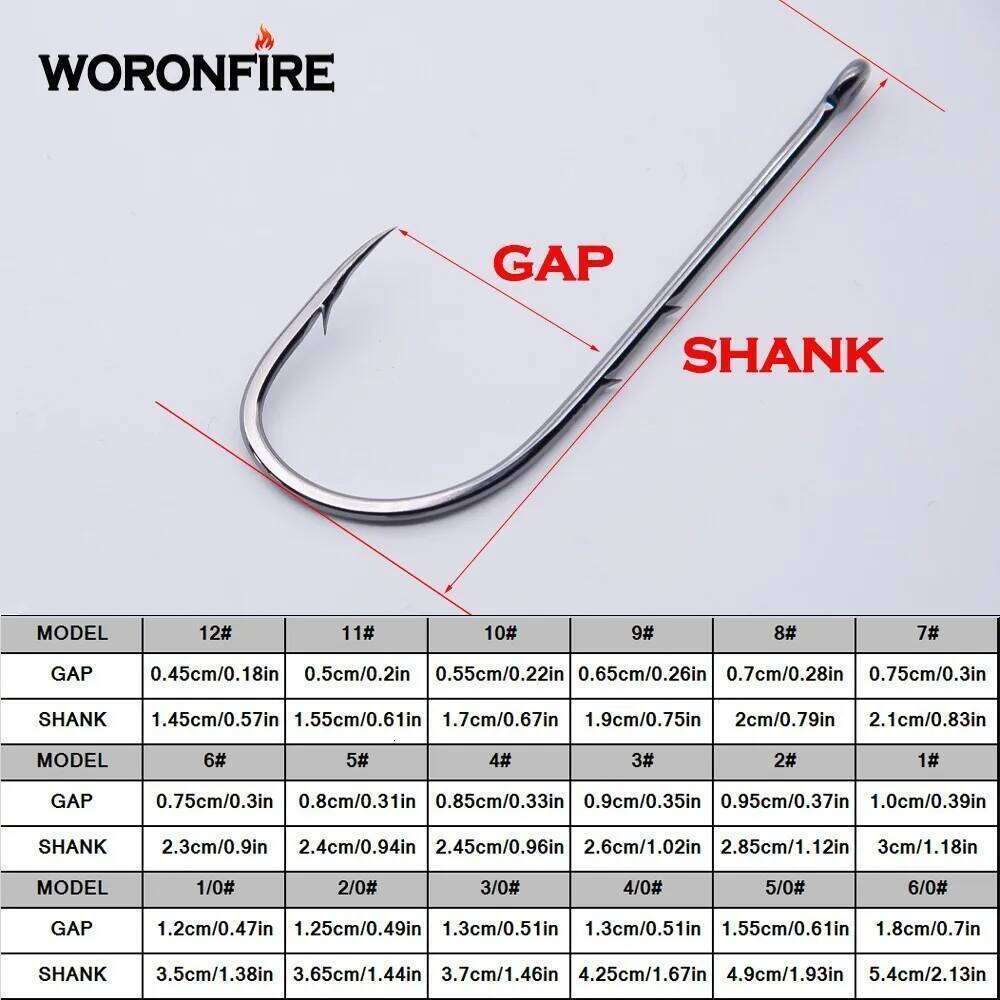 50pcs/lot Long Shank Fishing 1#-6/0# High Carbon Steel Sharp Barbed Offset Narrow Bait Hook Z260228