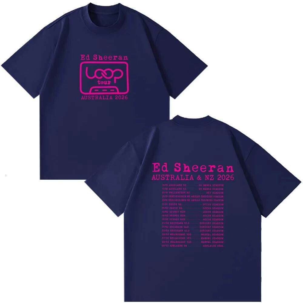 Ed Sheeran Loop Australia and New Zealand 2026 Tour Merch Summer T Shirts Fan Gifts Men Women Fashion Cotton Style Clothing C260228 - view 5