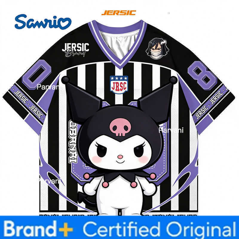 Sanrio 2026 Hello Kitty Special Edition Football Jersey Casual Sport Short Sleeve Harajuku Loose Tshirt Streetwear Kids/Adults Tops H2602281