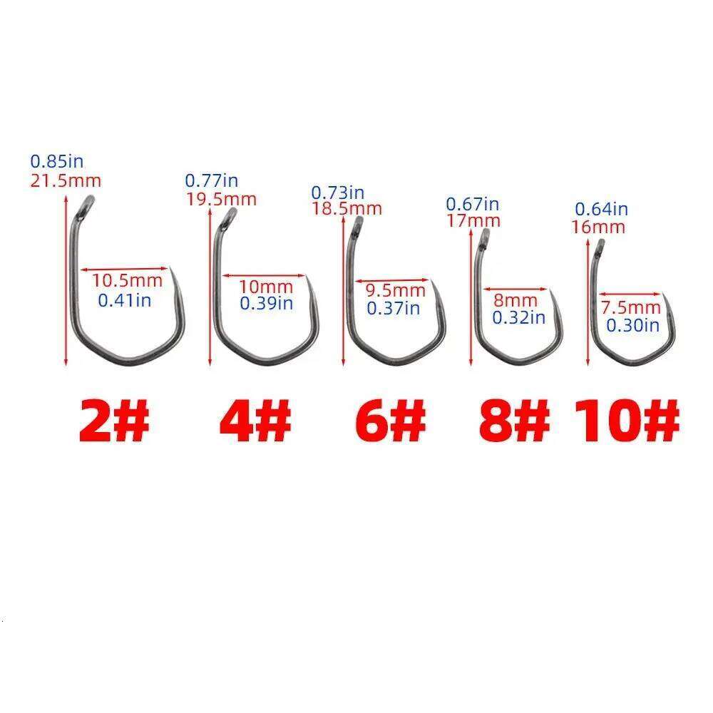 Hirisi 50pcs PTFE Coated High Carbon Stainless Steel Barbless Fish Hook With Eye 8020 Fishing Accessories Z260228