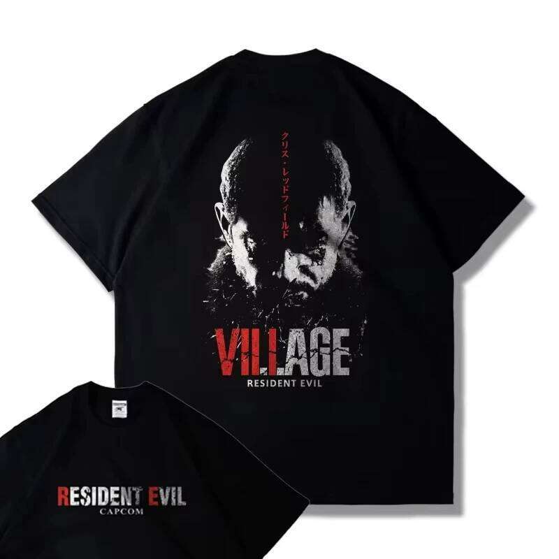 CAPCOM Game PS5 Resident Evil 4 Remastered Short Sleeve T-shirt Men's and Women's Loose Clothes Leon Printed Harajuku Y2k Top C260228 - view 6