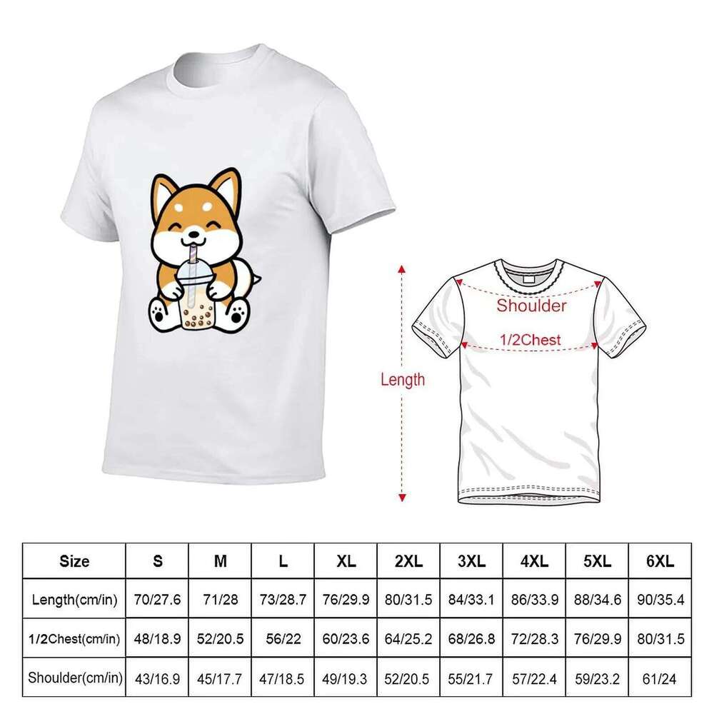 Shiba Tea! Bubble t oversize Loves man shirt anime T-Shirt cotton shirts C260228 - view 3