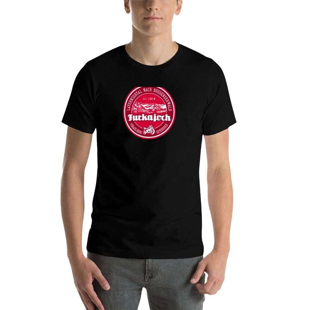Furkajoch Pass Austria Motorcycle T-Shirt essential shirt t shirts for man cotton soft T-shirt C260228 - view 5
