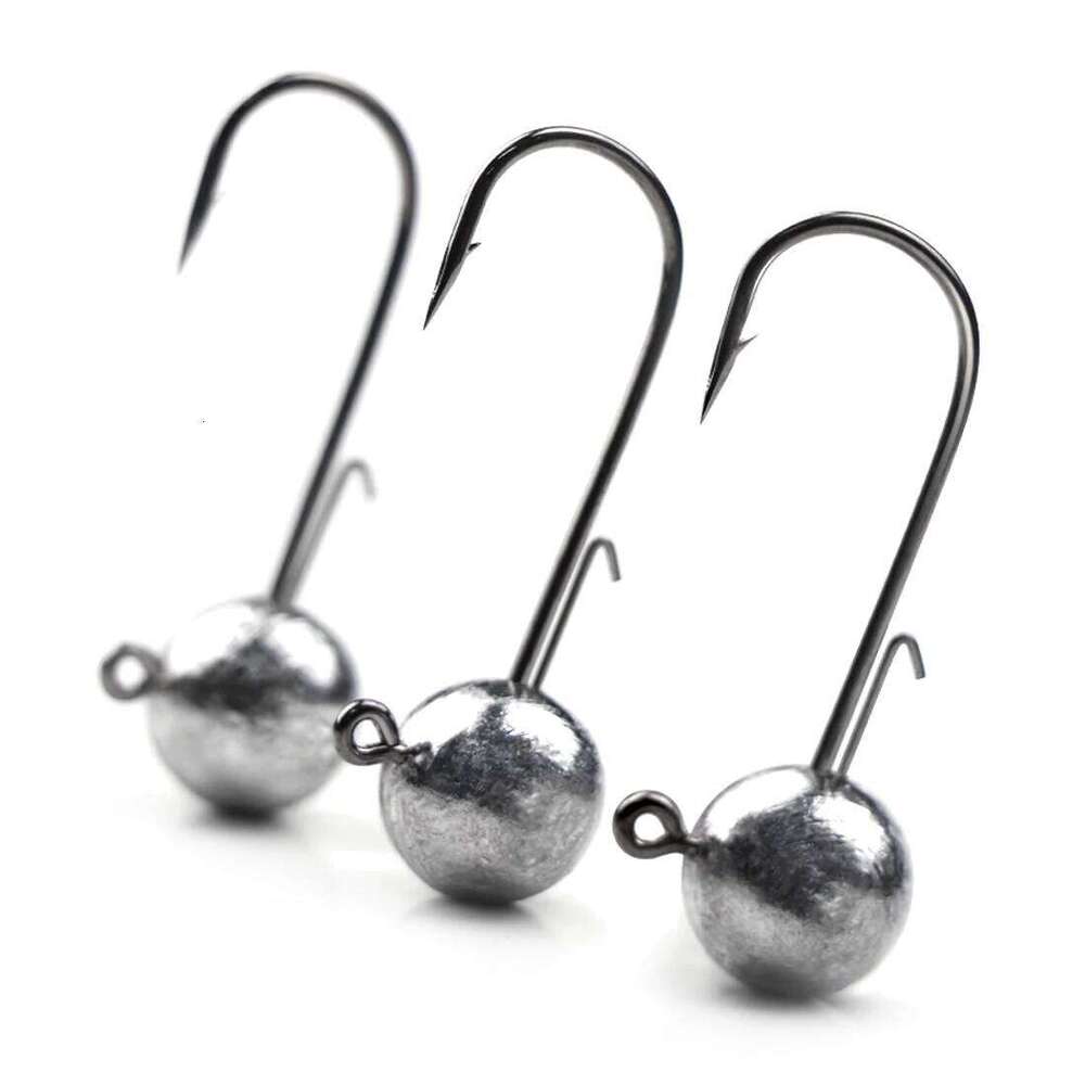FishTrip 5~10pcs Ned Heads Fishing Hook 2g~17g Soft Lures Worm Hooks Weedless Jig Head for Freshwater & Saltwater Z260228