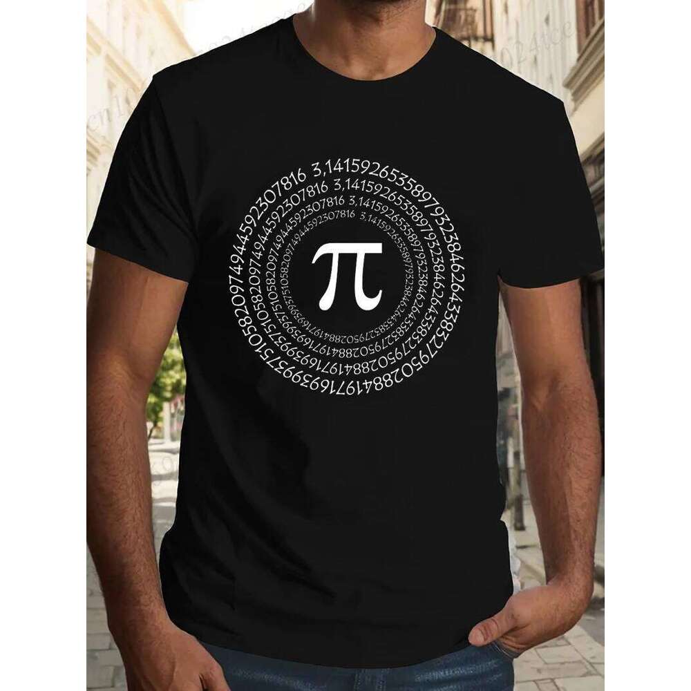 3.14 Mathematics Printed Men's T-Shirt Pi Symbol Oversized Funny Graphic Tees for Men Summer Tops Math Teacher Unisex T-Shirts C260228 - view 3