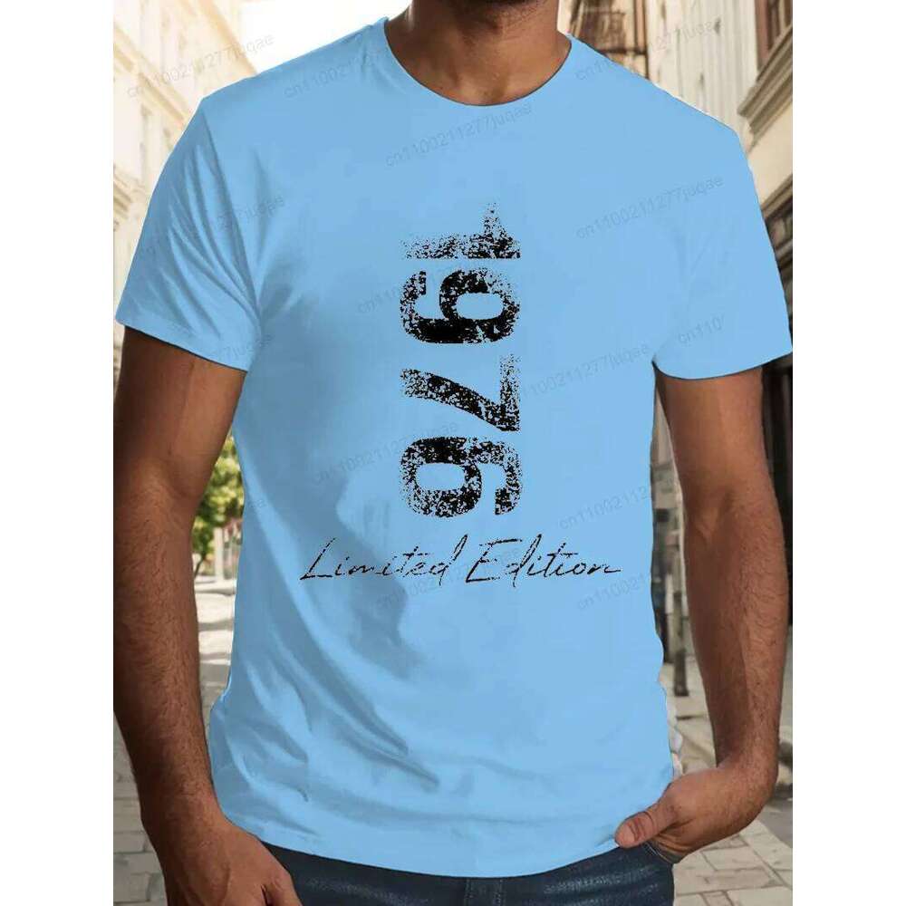Men's T-shirt Shirt 1976 Limited Edition T-Shirts Birthday Gifts Short Sleeve for Men Women Vintage T-Shirt Male Clothes C260228 - view 5
