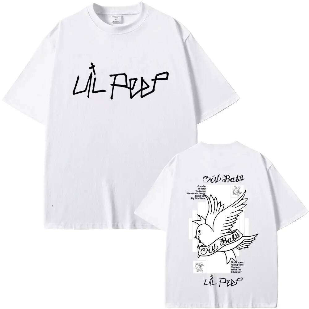 Rapper Lil Peep Crybaby Album Graphic T Shirt Men Women Hip Hop Fashion T-shirts Male Casual Vintage Oversized Short Sleeve Tees C260228 - view 5