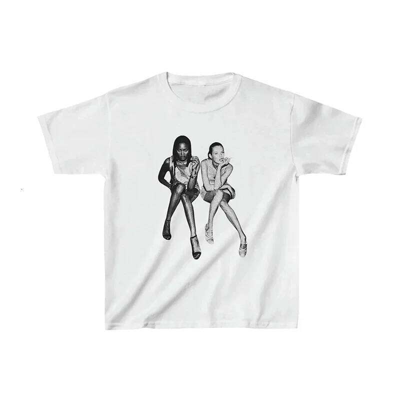 Streetwear Fashion Y2k Style 90s Cool Girls Graphics Men Women Top Vintage Punk Tee Casual Short Sleeve T-shirt Summer Tees C260228 - view 6