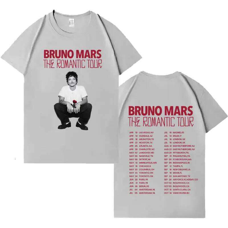 Rapper Bruno Mars Double Sided Print Tshirt Mens Women Casual Harajuku Short Sleeve T-shirt Crewneck Tide Cotton Tees Streetwear C260228 - view 6