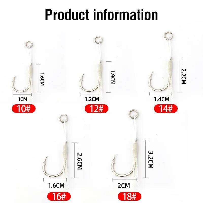 Luminous Jigbait Have Barbed Lure Tie Wool Iron Plate Auxiliary Single Double Scattered Hook Saltwater Z260228