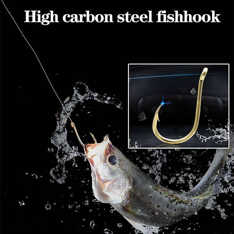 Hot 100PCS Set Carbon Steel Single Circle Hook Fly Fishing Jip Barbed Carp Hooks Sea Tackle Accessories Z260228