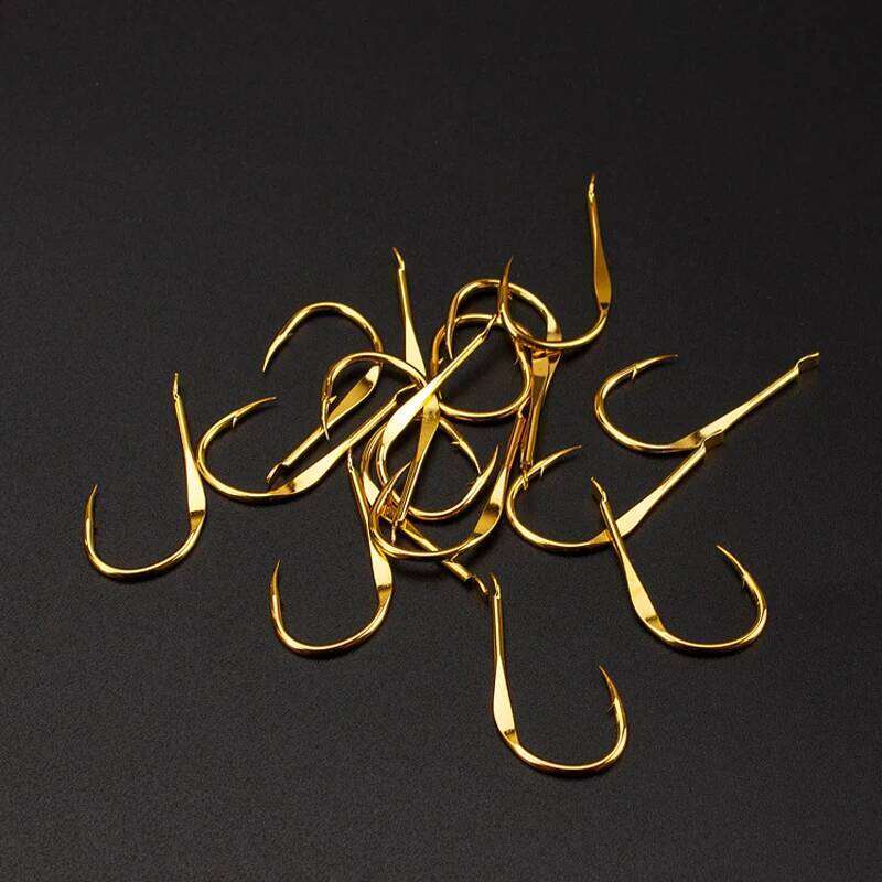 20pcs Strong Golden Color Barbed Japan Fish Hook for Saltwater & Carp Fresh Fishing 12 Sizes Z260228