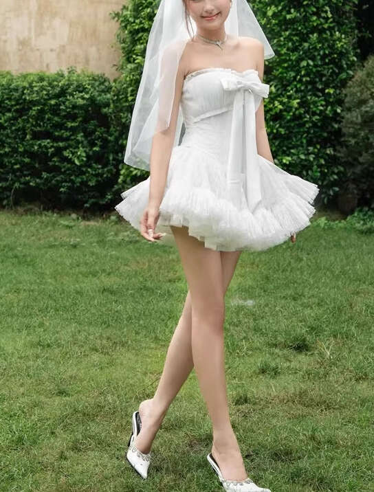 2026 spring/summer new item niche design sexy sweet spicy style A1 petite princess corset waist cinching mini skirt