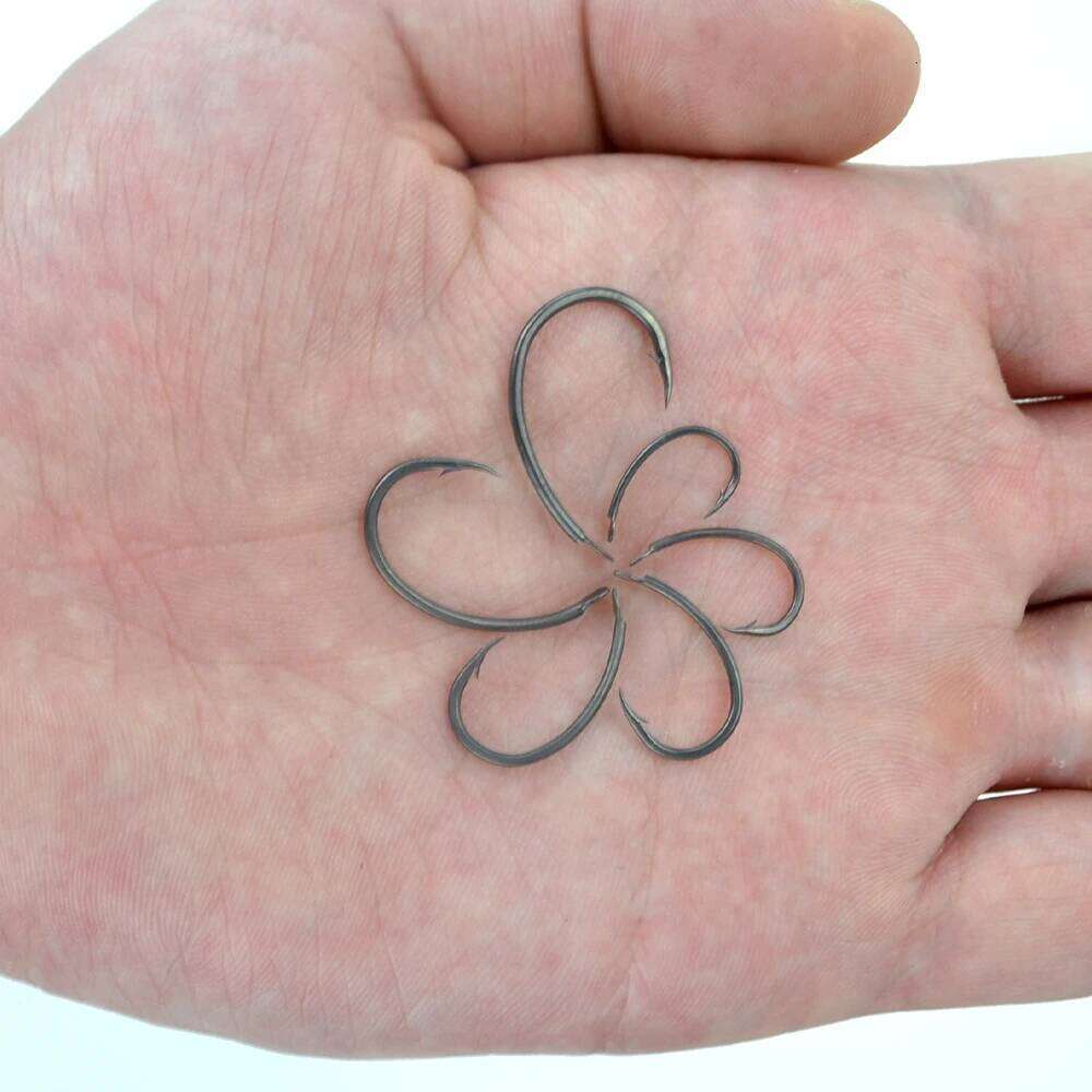 Hirisi 50Pcs PTFE Coating Barbed Carp Fishing Barb Hooks Accessories 7011 Z260228