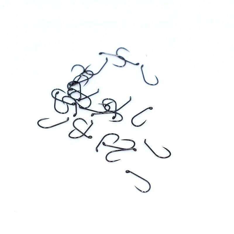 PERSUADER 50pcs/box professional competition barbless dry 10# 12# 14# 16# 18# slim&light mosquitos fly fishing hooks Z260228